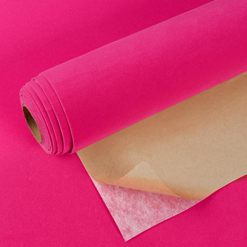 VEELIKE Hot Pink Velvet Fabric Wallpaper