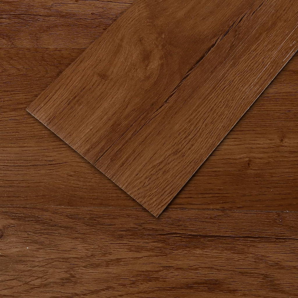 VEELIKE Antique Brown Wood Look Vinyl Plank Flooring 6''x36''