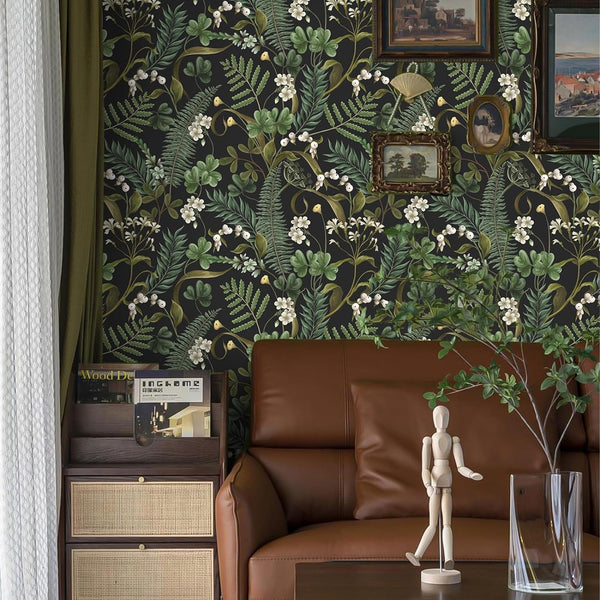 VEELIKE Ferns Floral Wallpaper