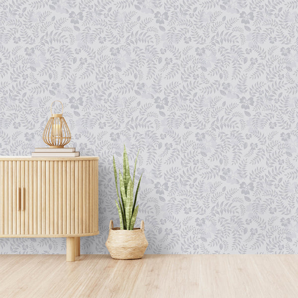     removable-grey-and-white-floral-vinyl-for-walls