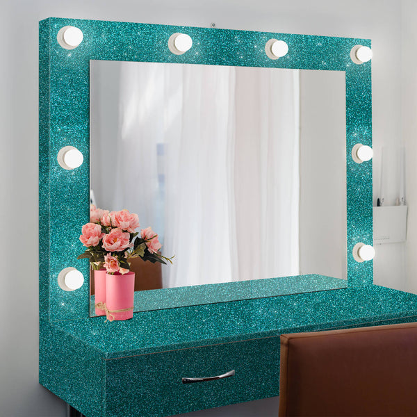     self-adhesive-teal-green-glitter-contact-paper-for-dressing-table-decor
