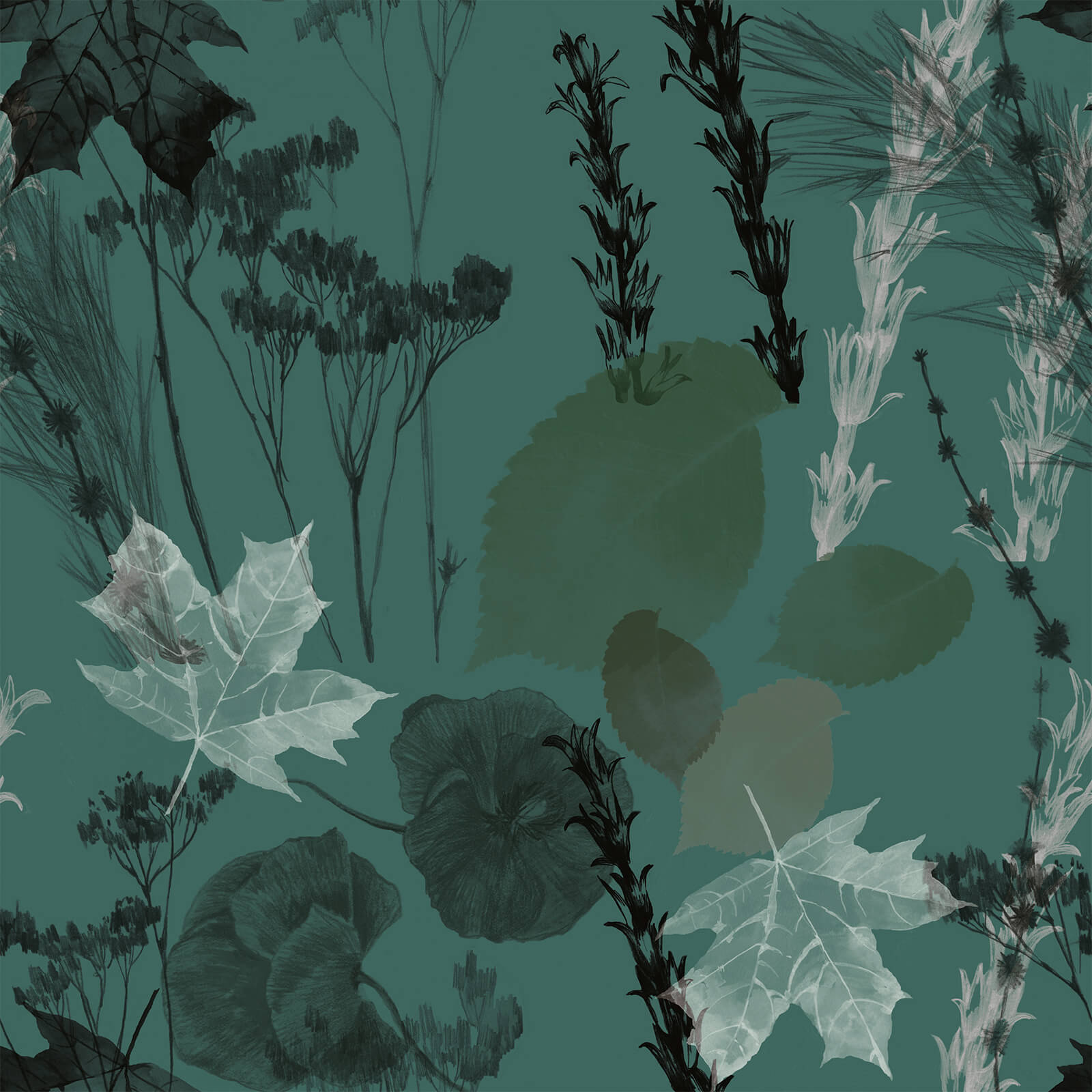 VEELIKE Teal Green Glitter Wallpaper – Veelike