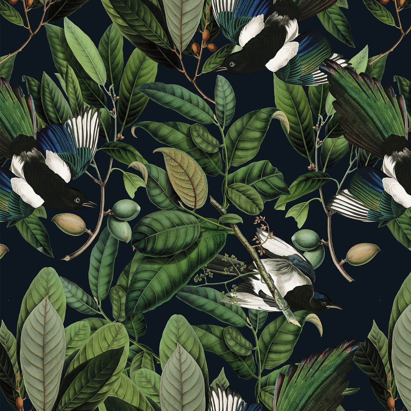 VEELIKE Abstract Teal Green Floral Wallpaper – Veelike