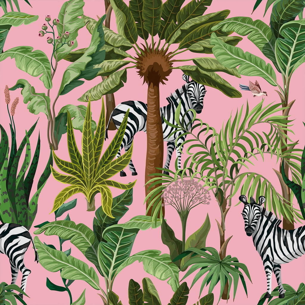     veelike-peel-and-stick-pink-tropical-jungle-wallpaper