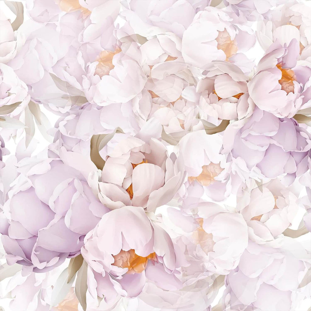 VEELIKE Lavender Pink Peony Blossom Floral Wallpaper