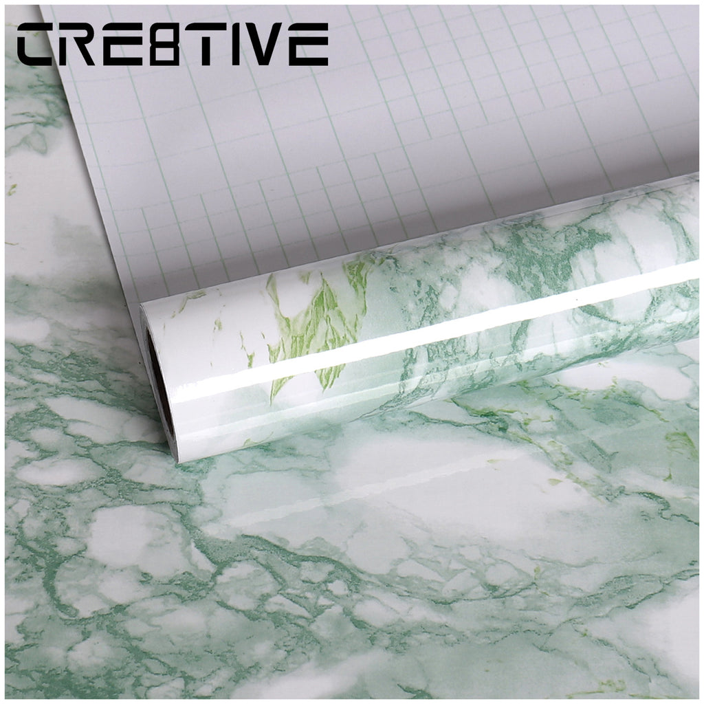 CRE8TIVE Light Green Marble Wall Sticker 60cm×3m