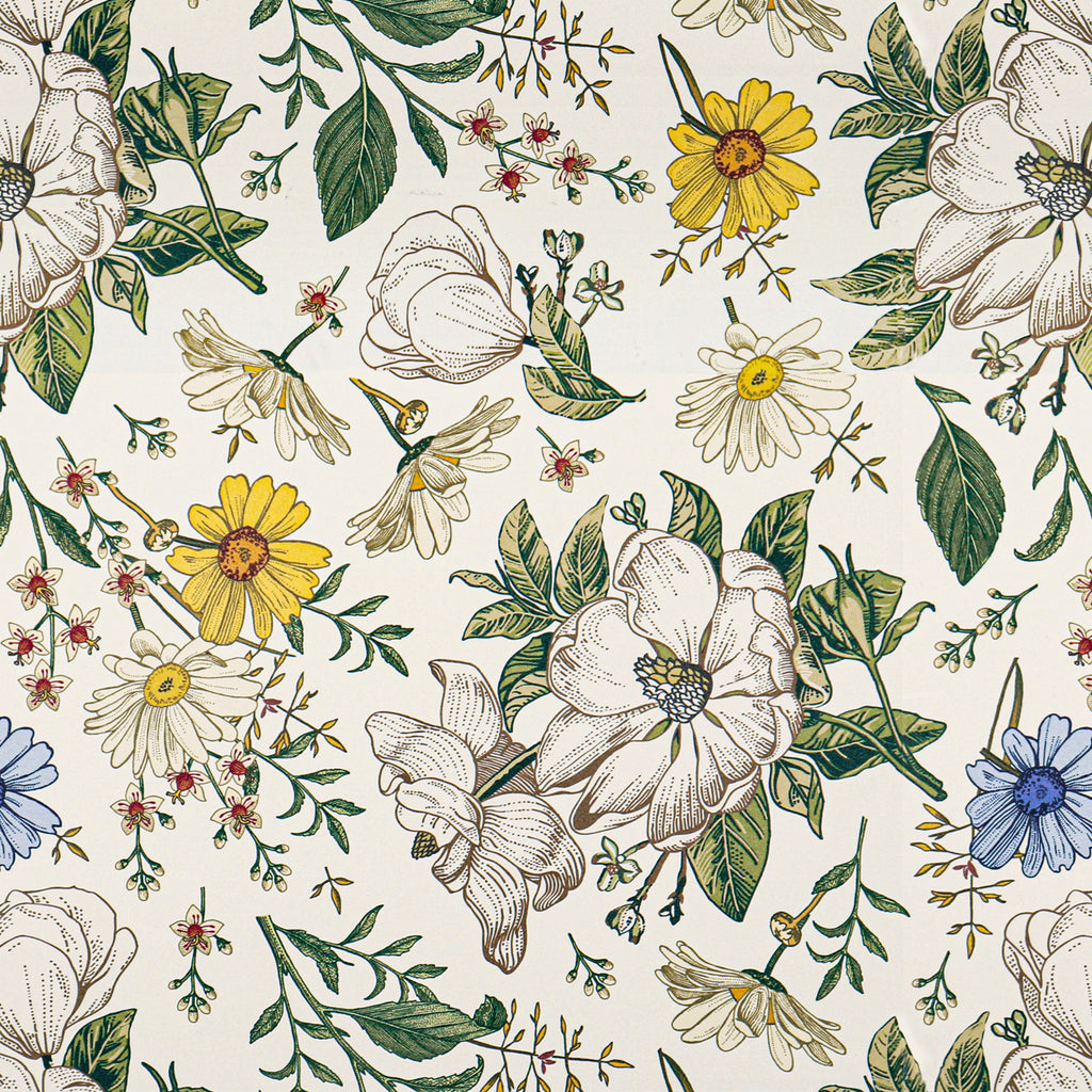 VEELIKE Vintage Daisy Floral Wallpaper
