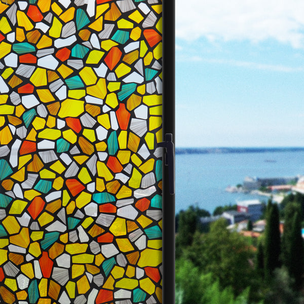 VEELIKE Colored Stone Window Film