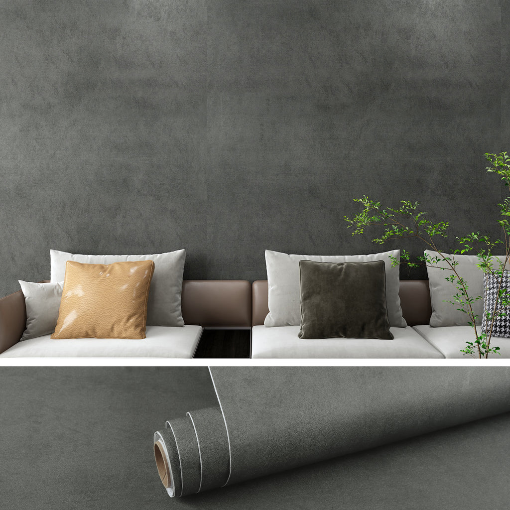 VEELIKE Concrete Texture Grey Contact Paper Extra Thick