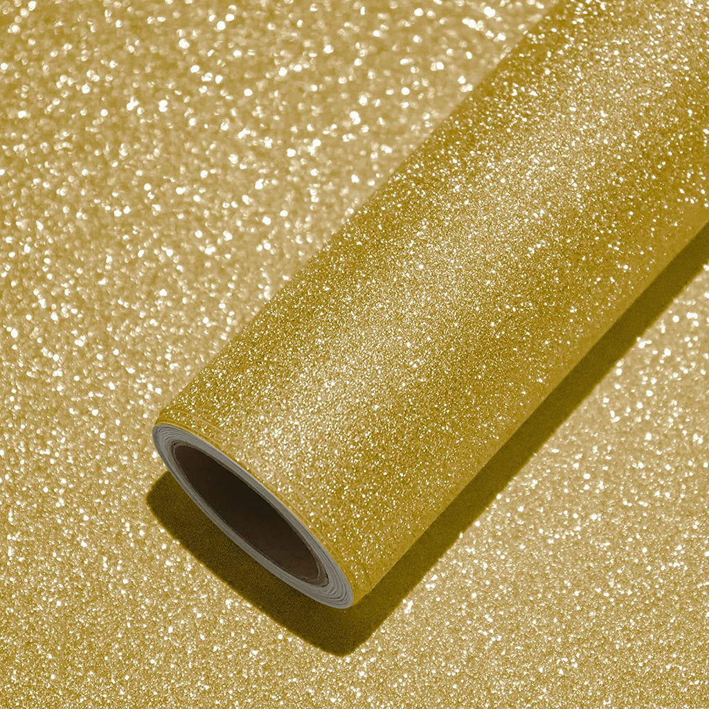 VEELIKE Golden Glitter Contact Paper