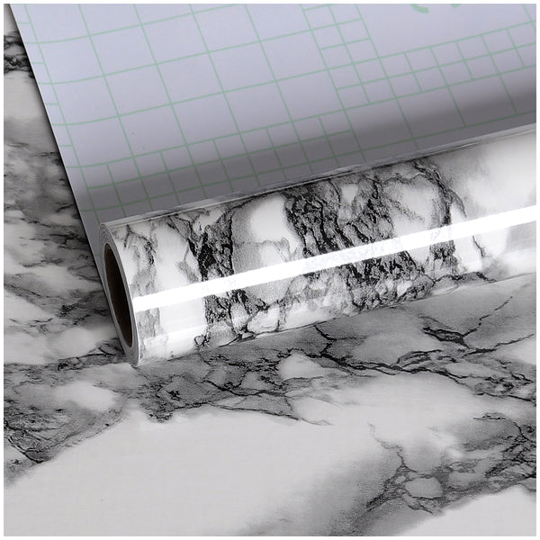 VEELIKE Grey Marble Contact Paper