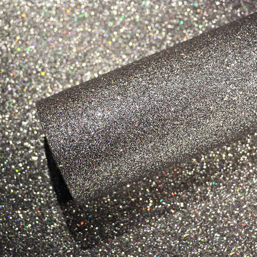 VEELIKE Grey Holographic Glitter Contact Paper