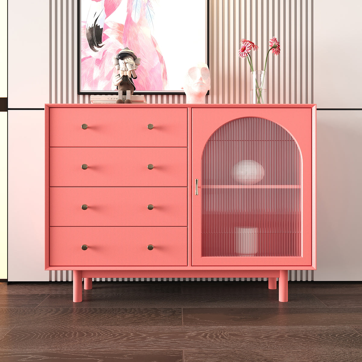 VEELIKE Thickened Salmon Pink Wallpaper – Veelike