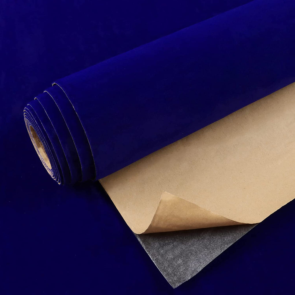 self-adhesive-royal-blue-velvet-flock-contact-paper
