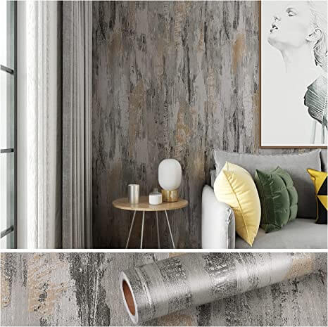 VEELIKE Grey Concrete Texture Contact Paper Extra Thick