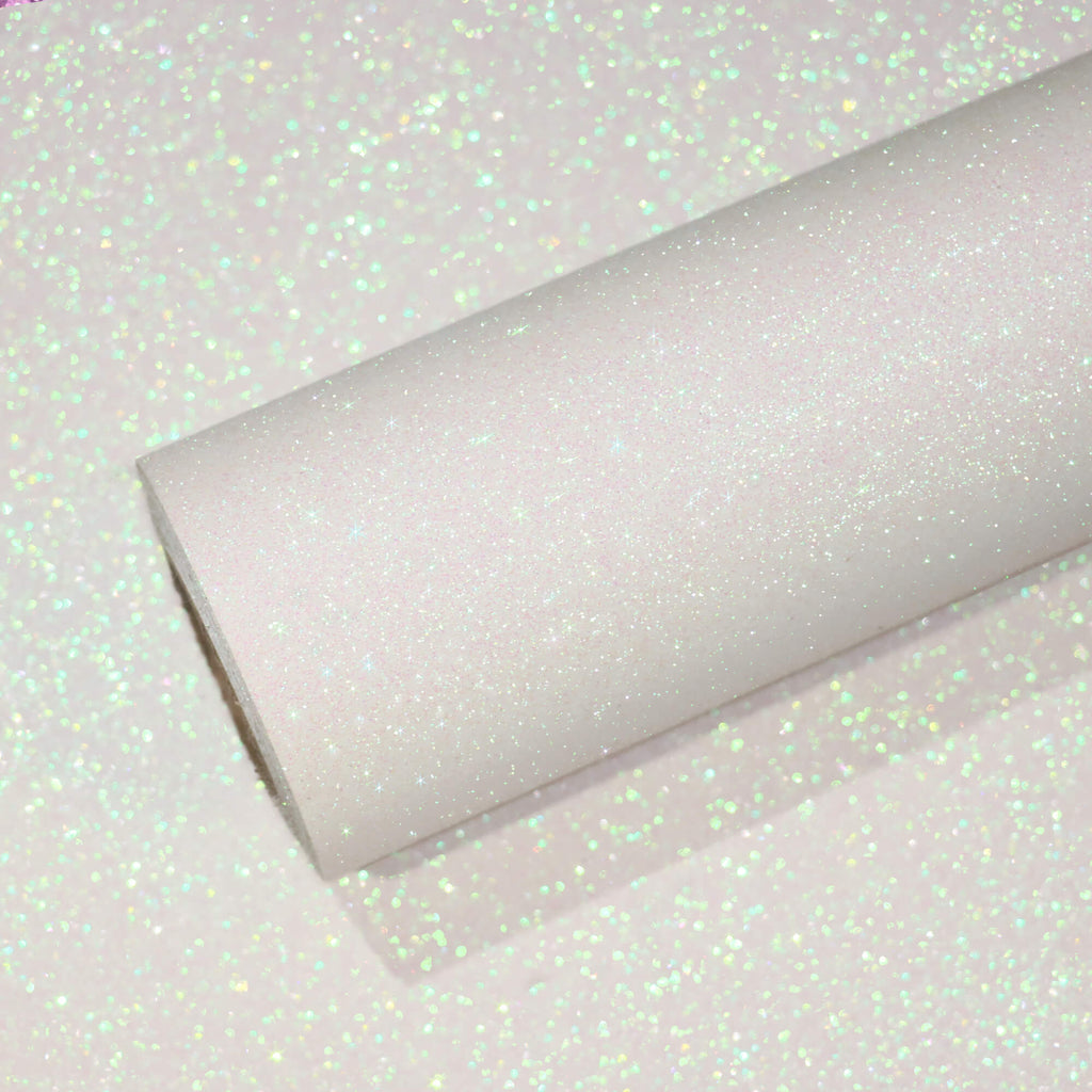 VEELIKE Iridescent Off-White Glitter Wallpaper
