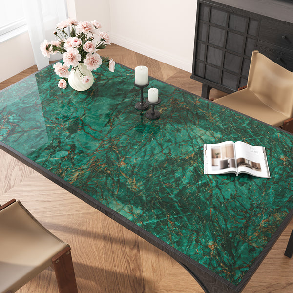 VEELIKE Emerald Green Marble Contact Paper