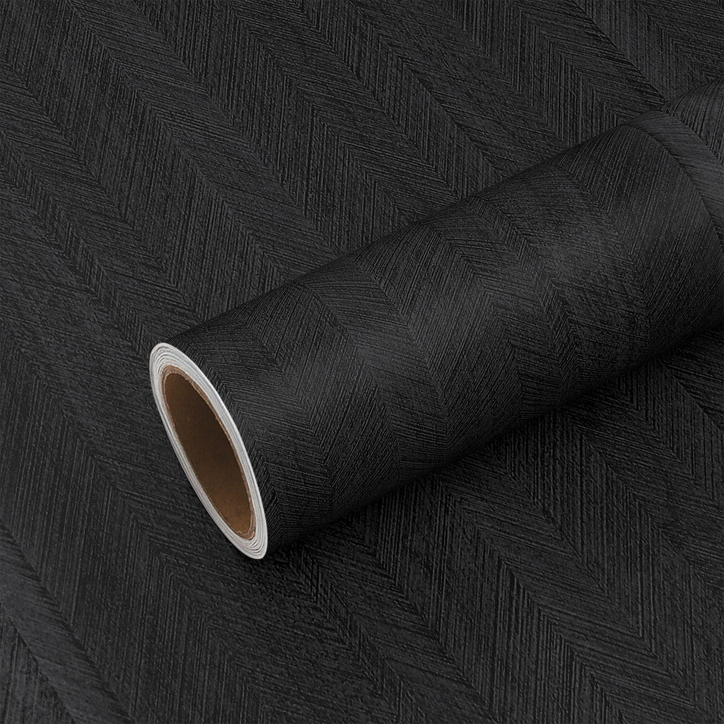 VEELIKE Dark Grey Wood Grain Contact Paper
