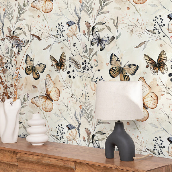 VEELIKE Butterfly Peel and Stick Wallpaper