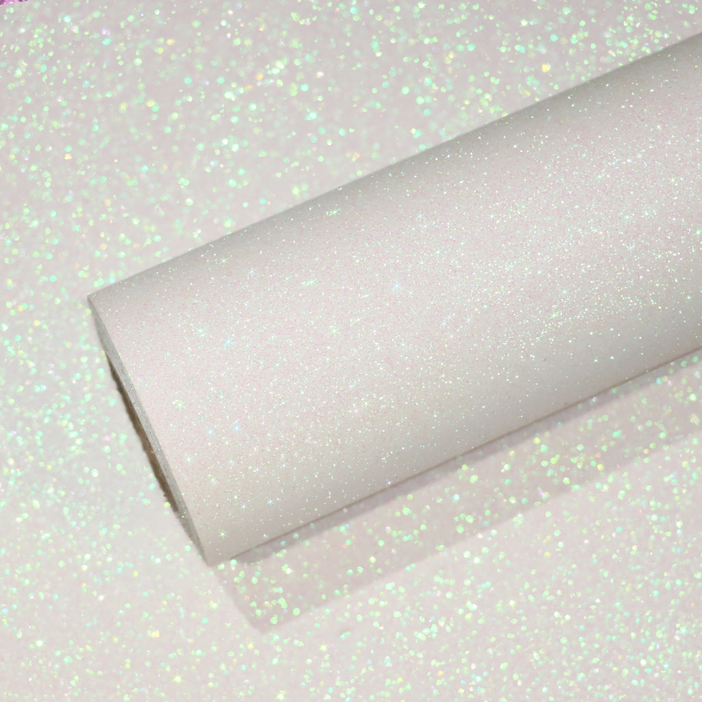 VEELIKE Iridescent Off-White Glitter Wallpaper