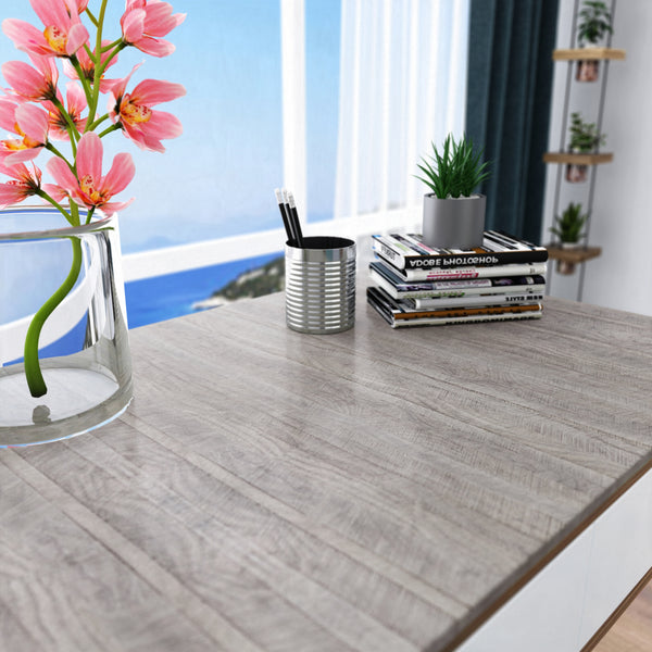 VEELIKE Grey Wood Grain Contact Paper