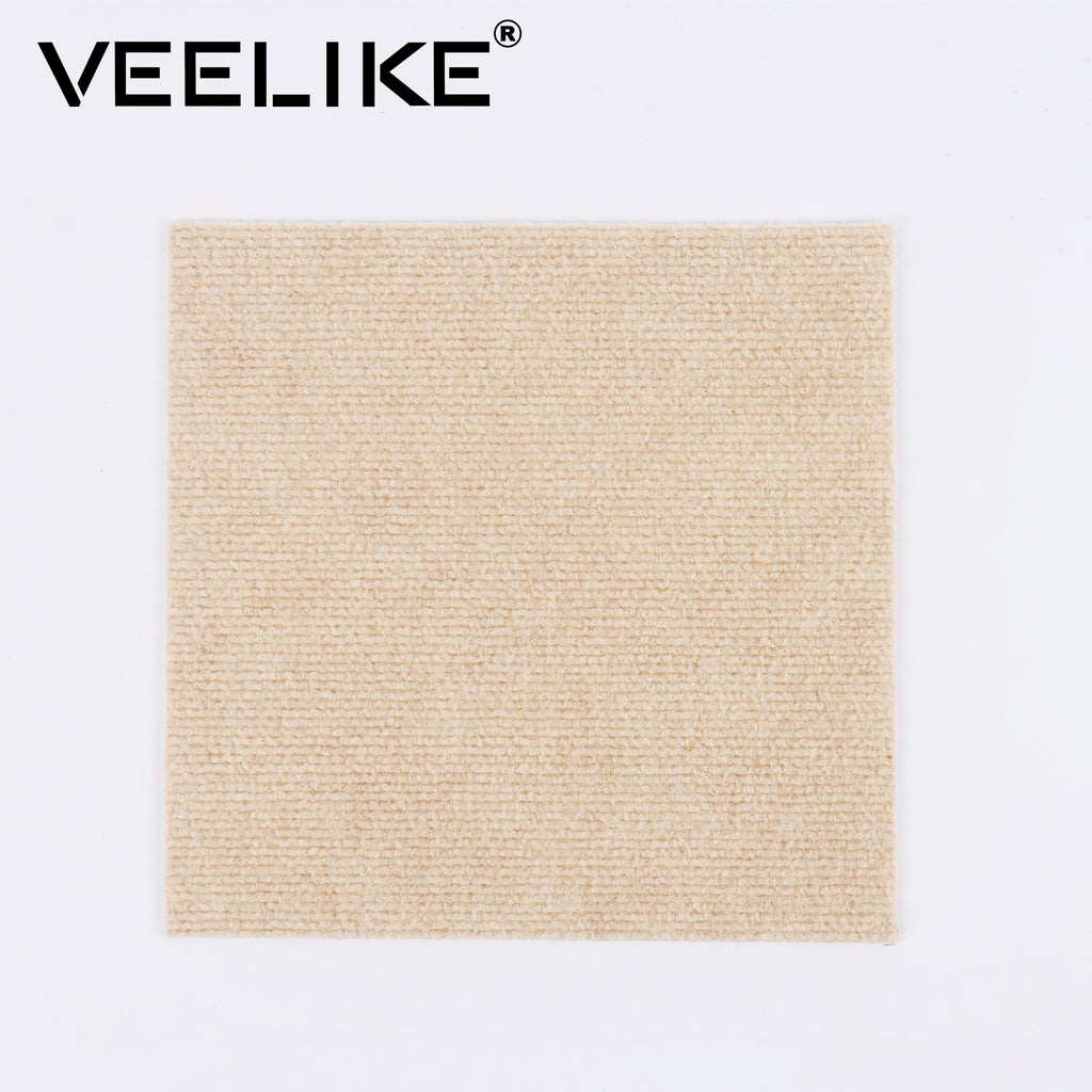 VEELIKE Beige Square Bedroom Carpet Tiles