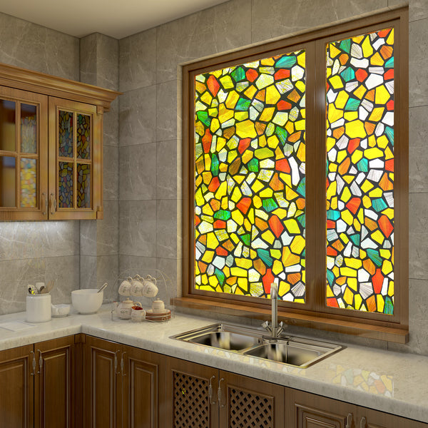 VEELIKE Colored Stone Window Film