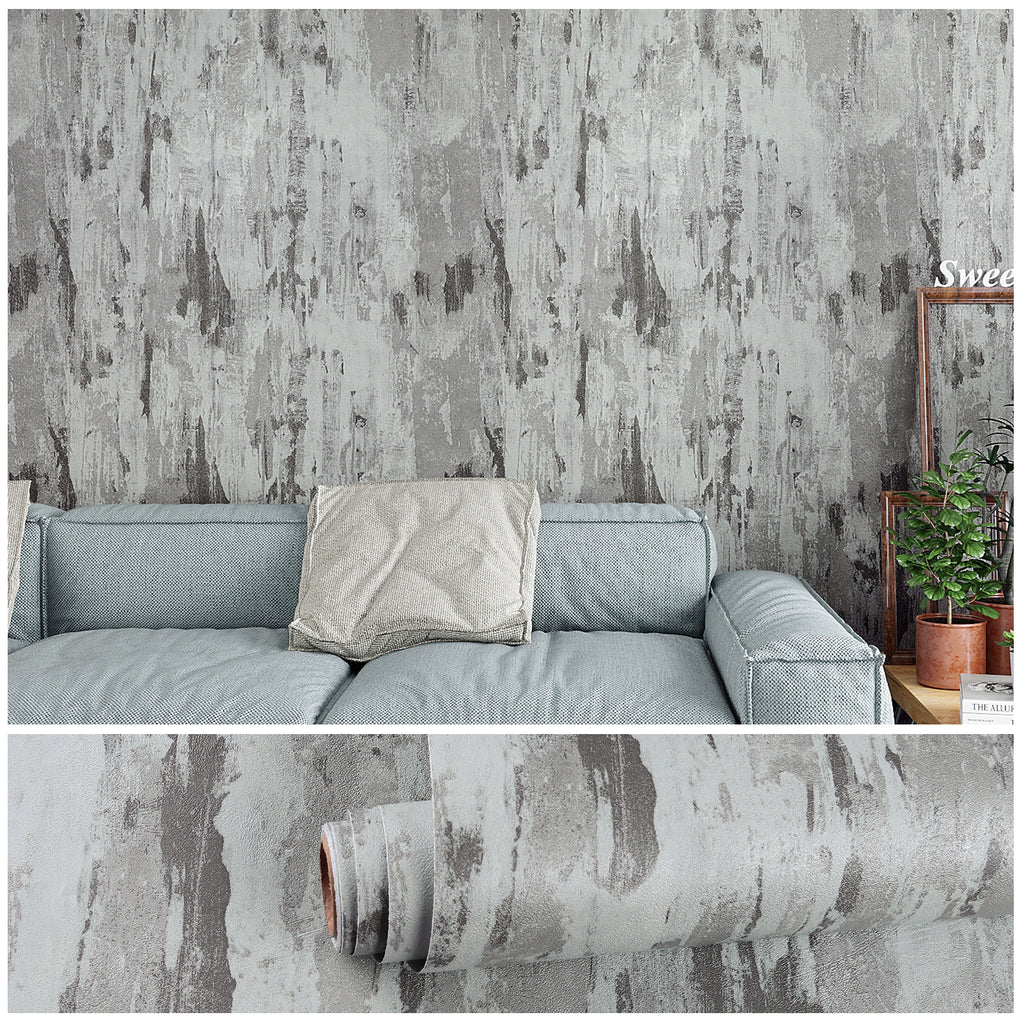 VEELIKE Rustic Plaster Concrete Wallpaper Extra Thick