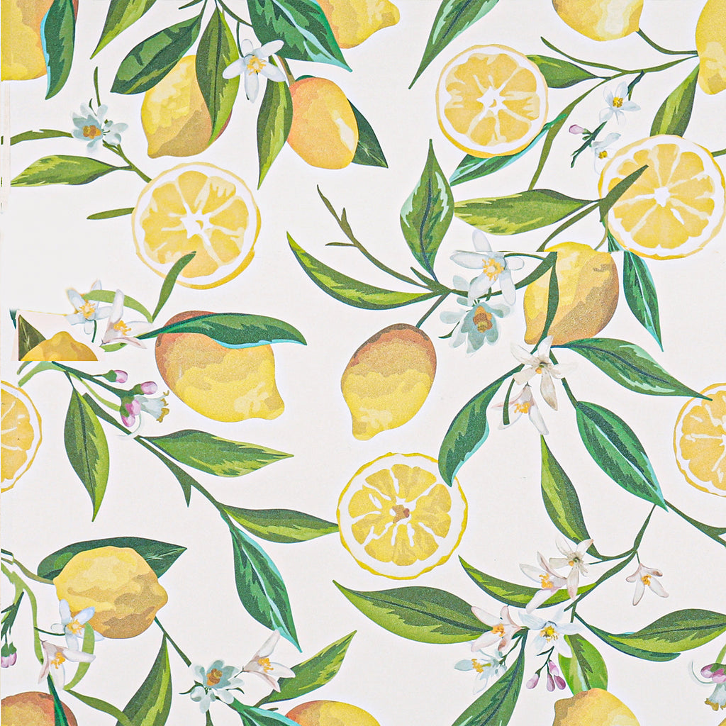 VEELIKE Lemon  Floral Wallpaper