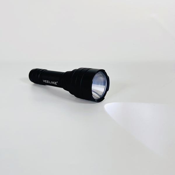 VEELIKE Black Rechargeable Flashlight