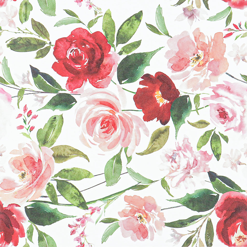VEELIKE Pink Red Rose Floral Wallpaper
