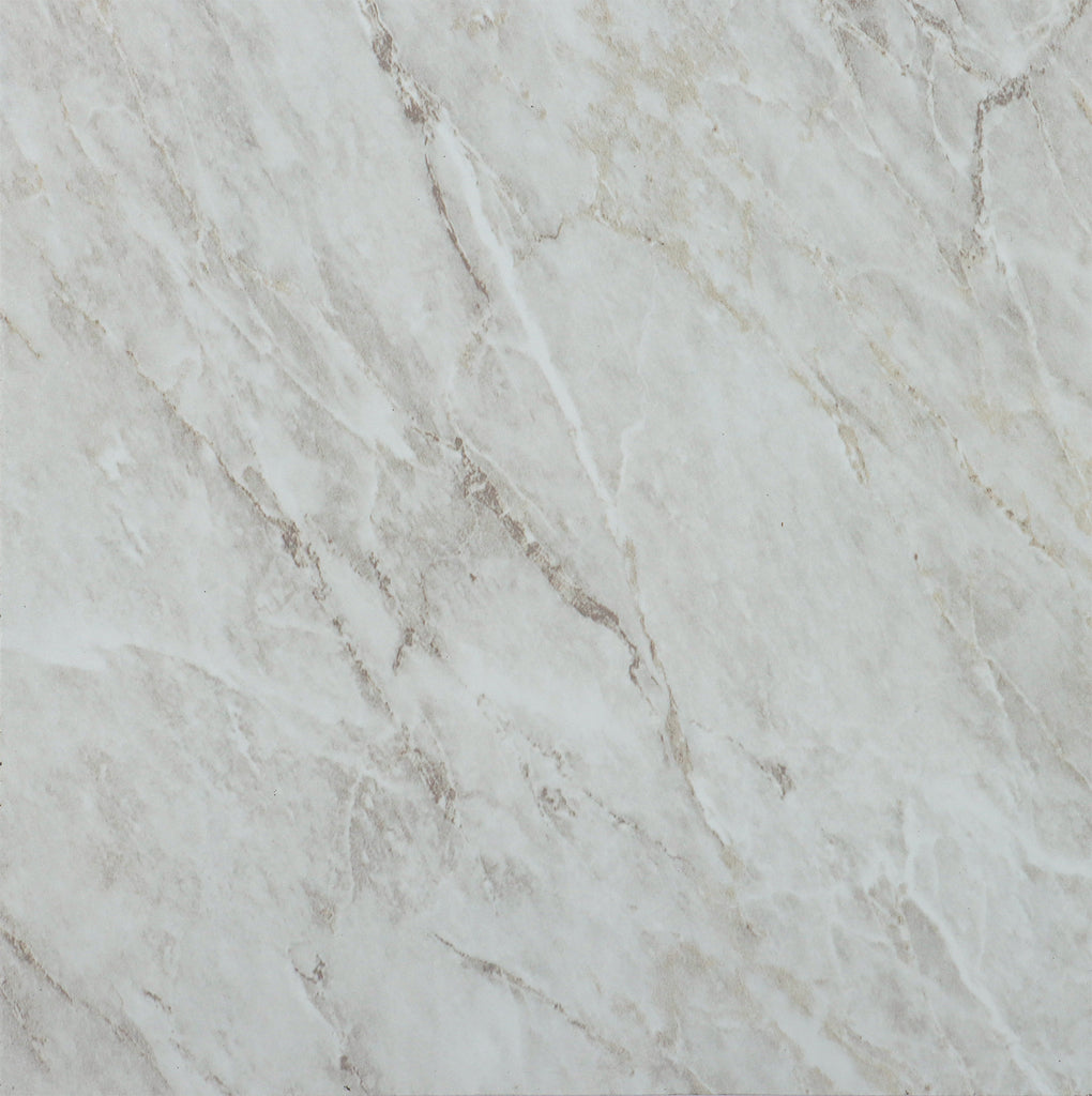 VEELIKE Light Grey Marble Vinyl Floor Tiles 12''×12''
