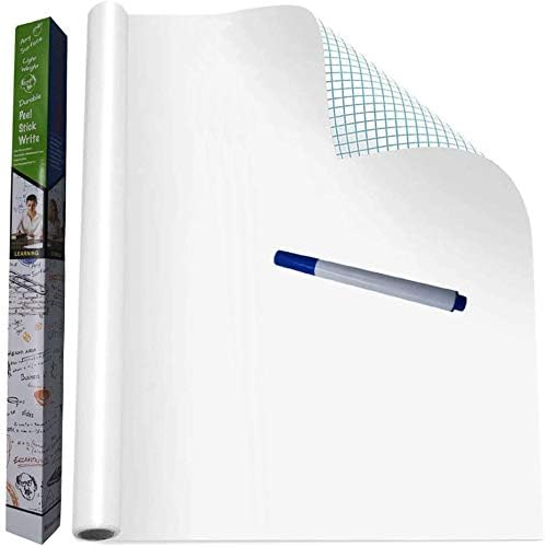 VEELIKE 45cmx2m Dry Erase Whiteboard Contact Paper
