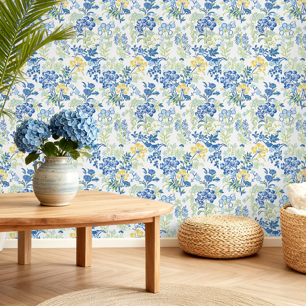 VEELIKE Cottage Floral Peel and Stick Wallpaper