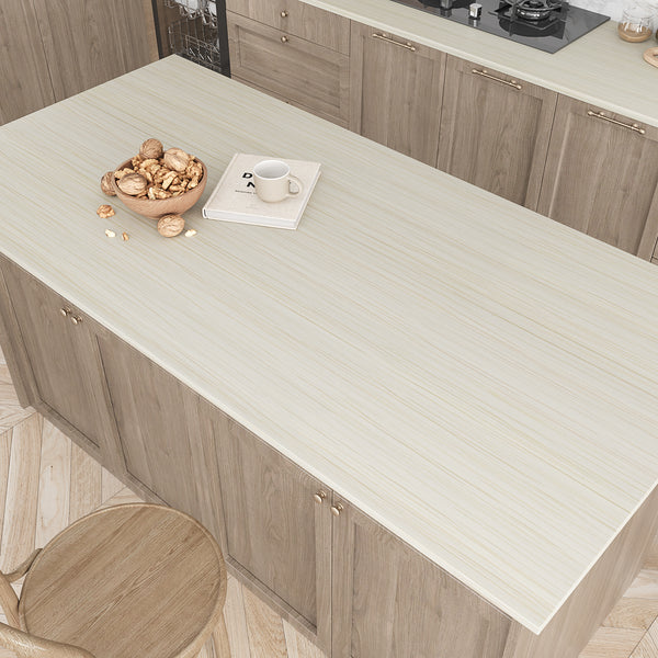 VEELIKE Cream White Wood Contact Paper