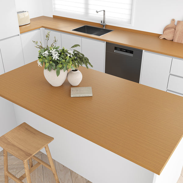 VEELIKE Tan Bamboo Peel and Stick Wallpaper