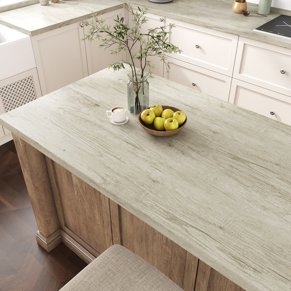VEELIKE White Grey Wood Contact Paper