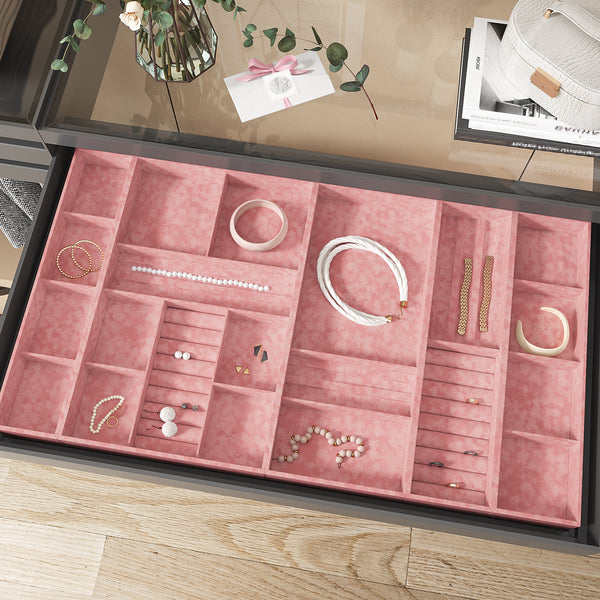 VEELIKE Rose Pink Felt Drawer Liner