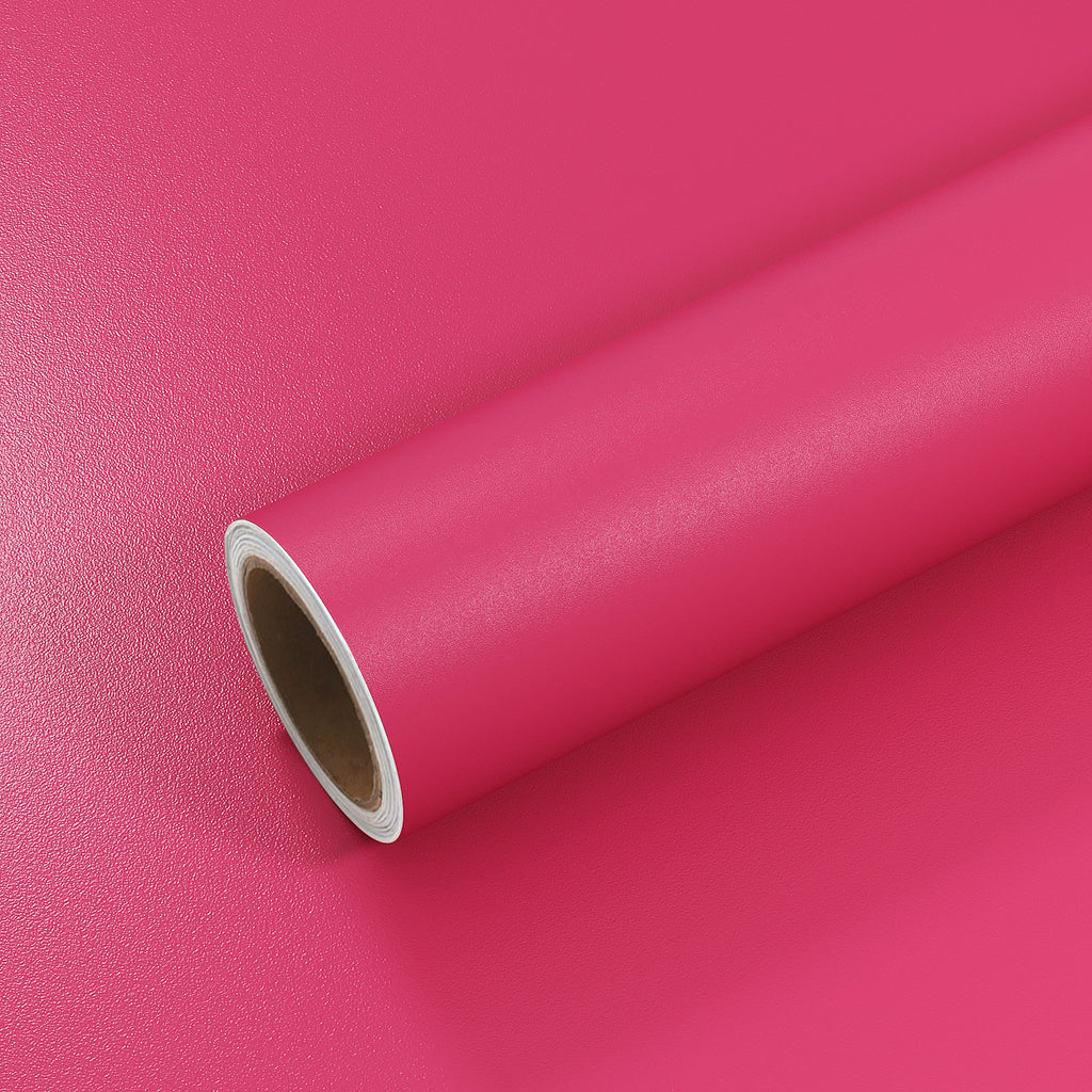 VEELIKE Matte Magenta Pink Wallpaper