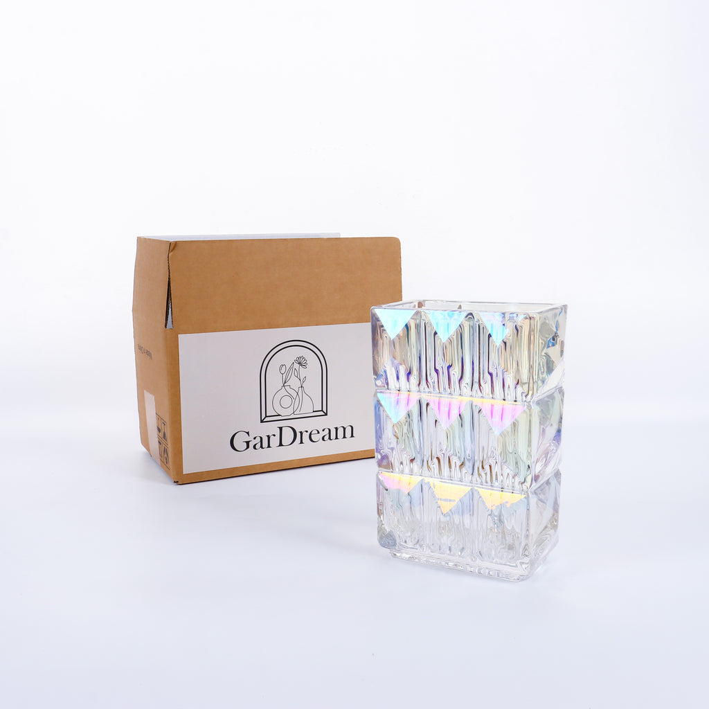 GarDream Square Glass Flower Vases