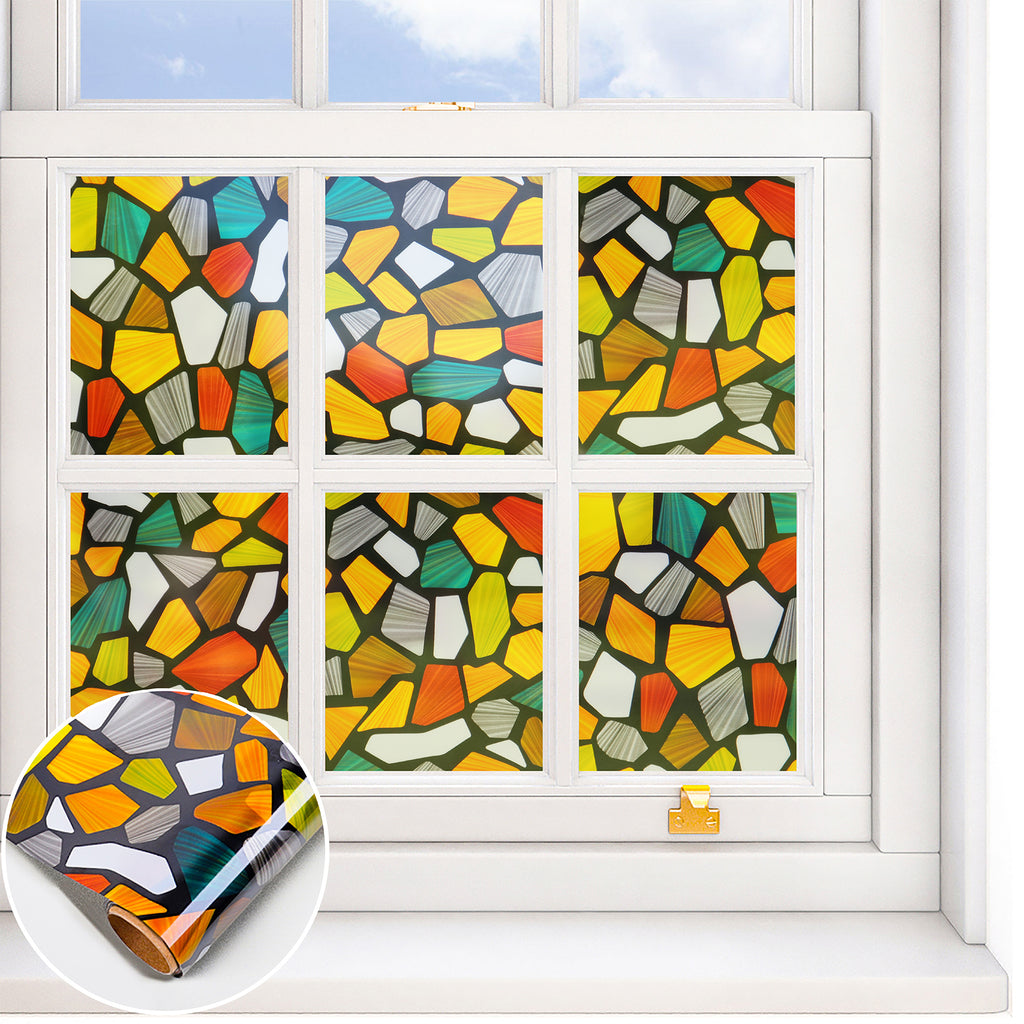 VEELIKE Colored Stone Window Film
