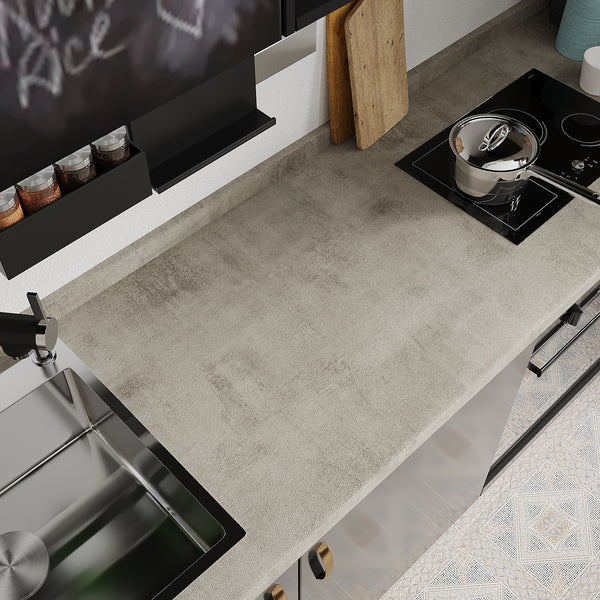 VEELIKE Taupe Concrete Wallpaper