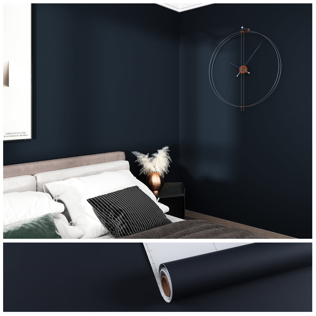 VEELIKE Thickened Navy Blue Contact Paper