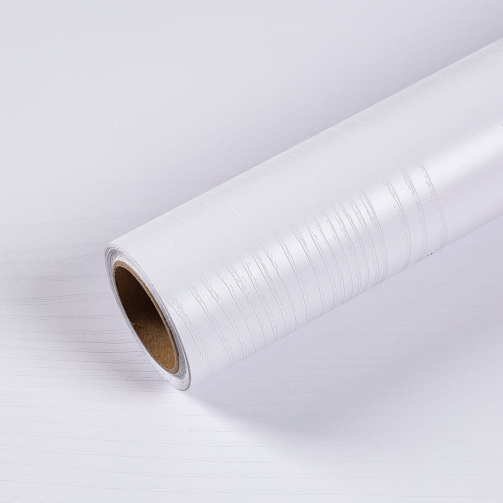 VEELIKE White Wood Grain Contact Paper