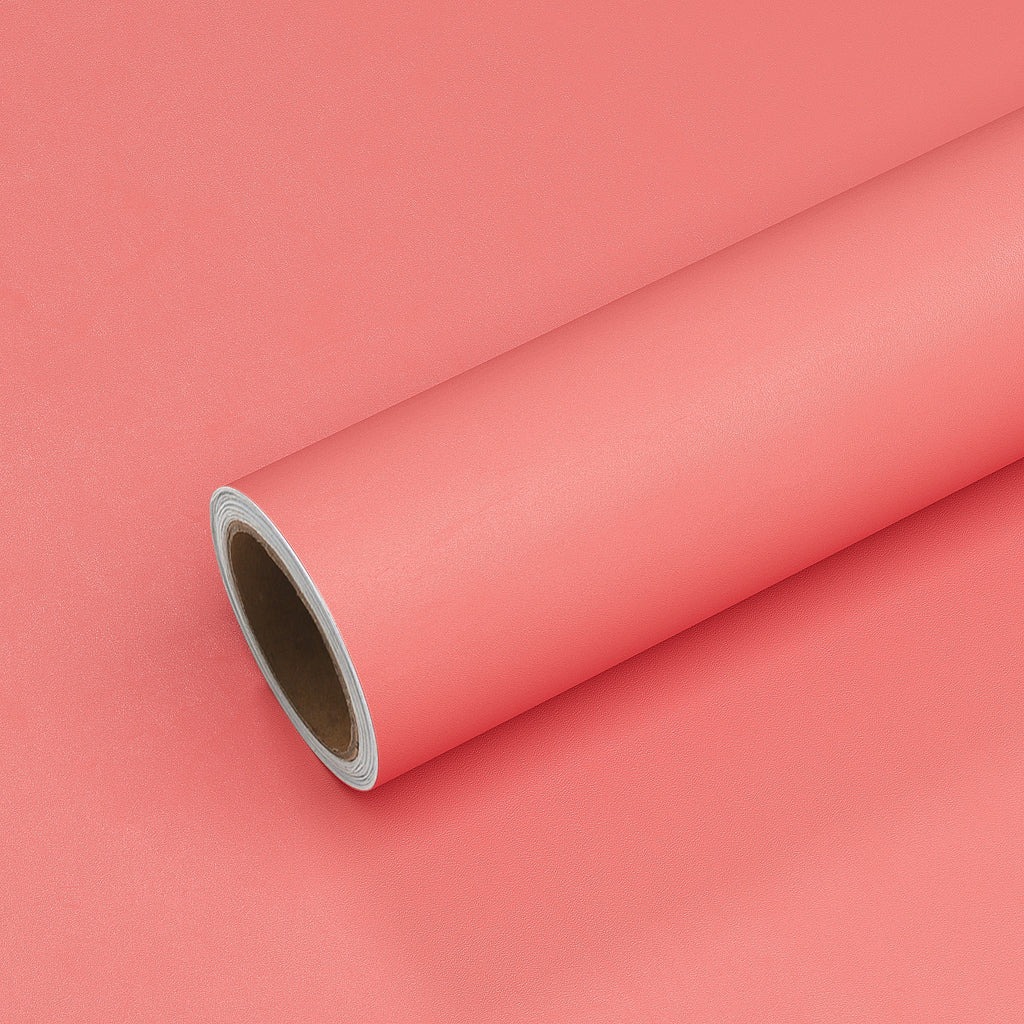 VEELIKE Thickened Salmon Pink Wallpaper