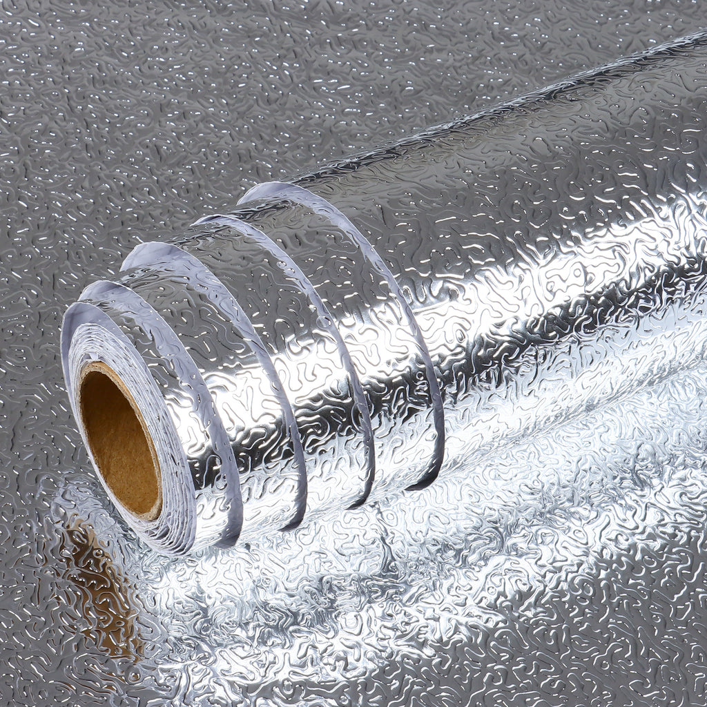 VEELIKE Silver Aluminum Foil Contact Paper