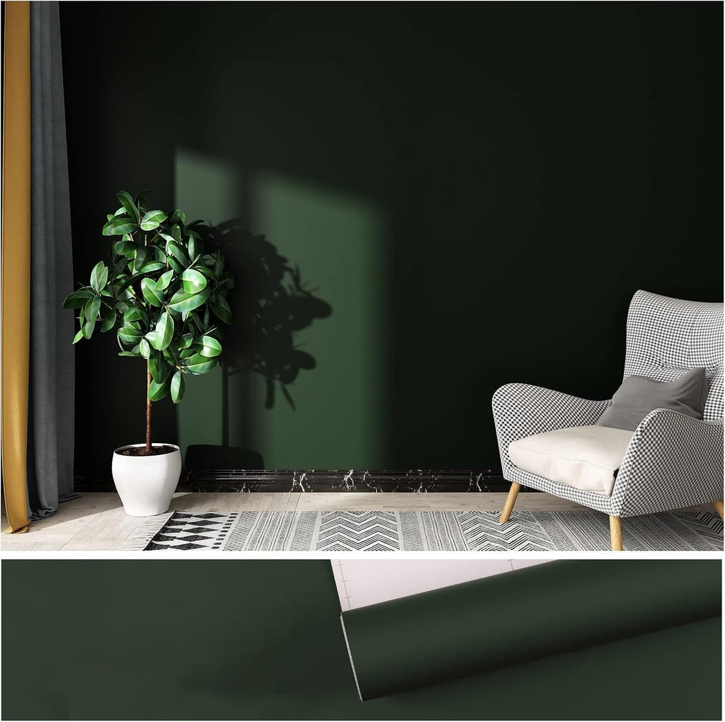 VEELIKE Thickened Deep Green Contact Paper