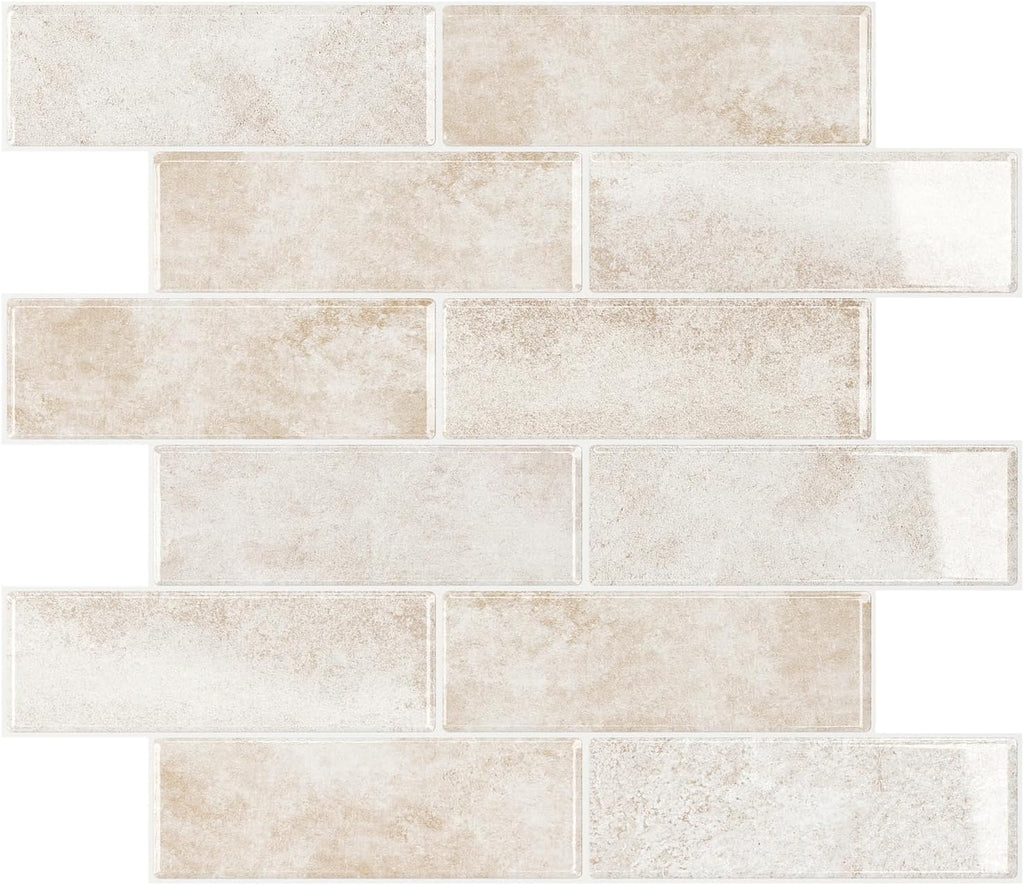 VEELIKE Beige Stone Subway Backsplash Tile（复制）