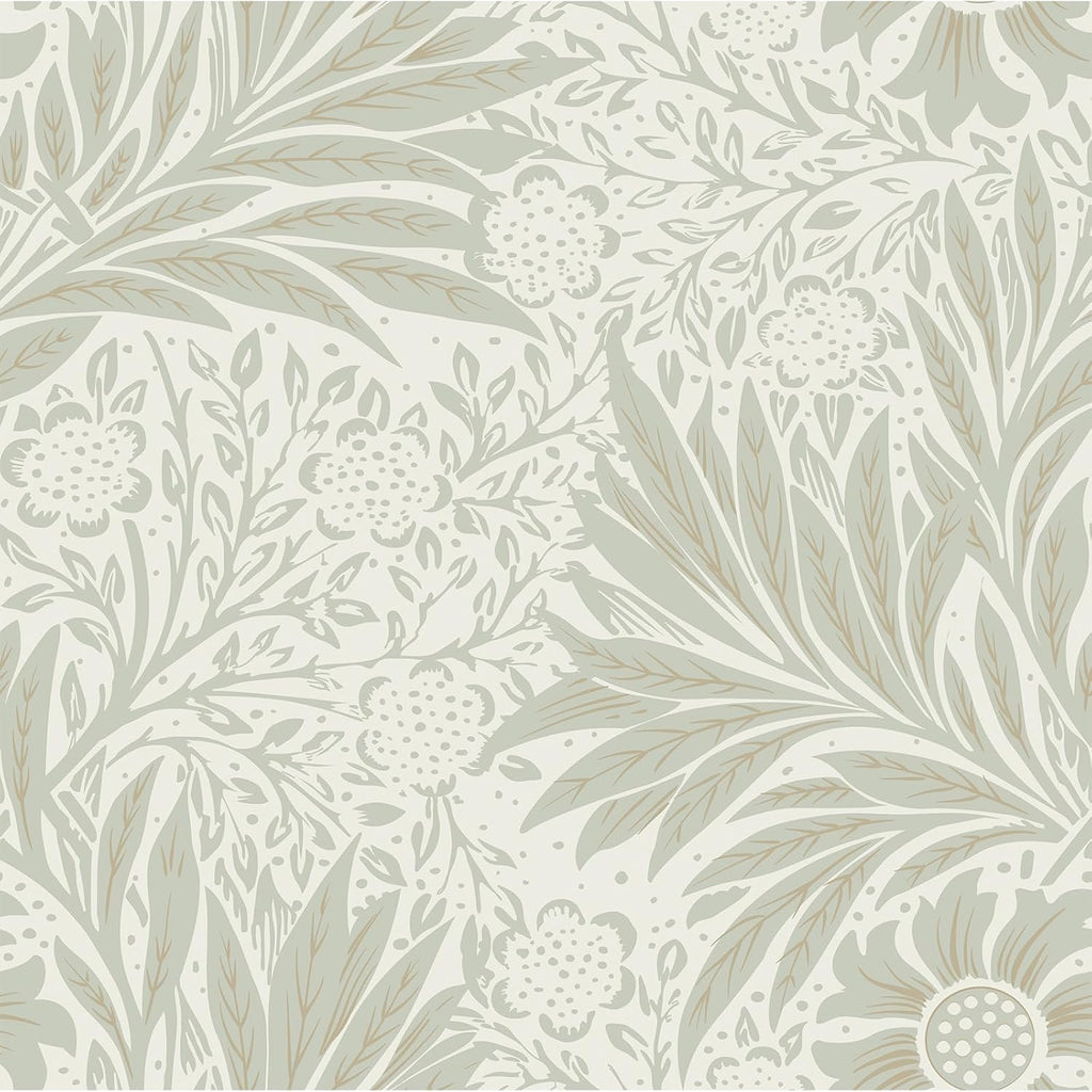 VEELIKE Boho Cream Marigold Floral Wallpaper