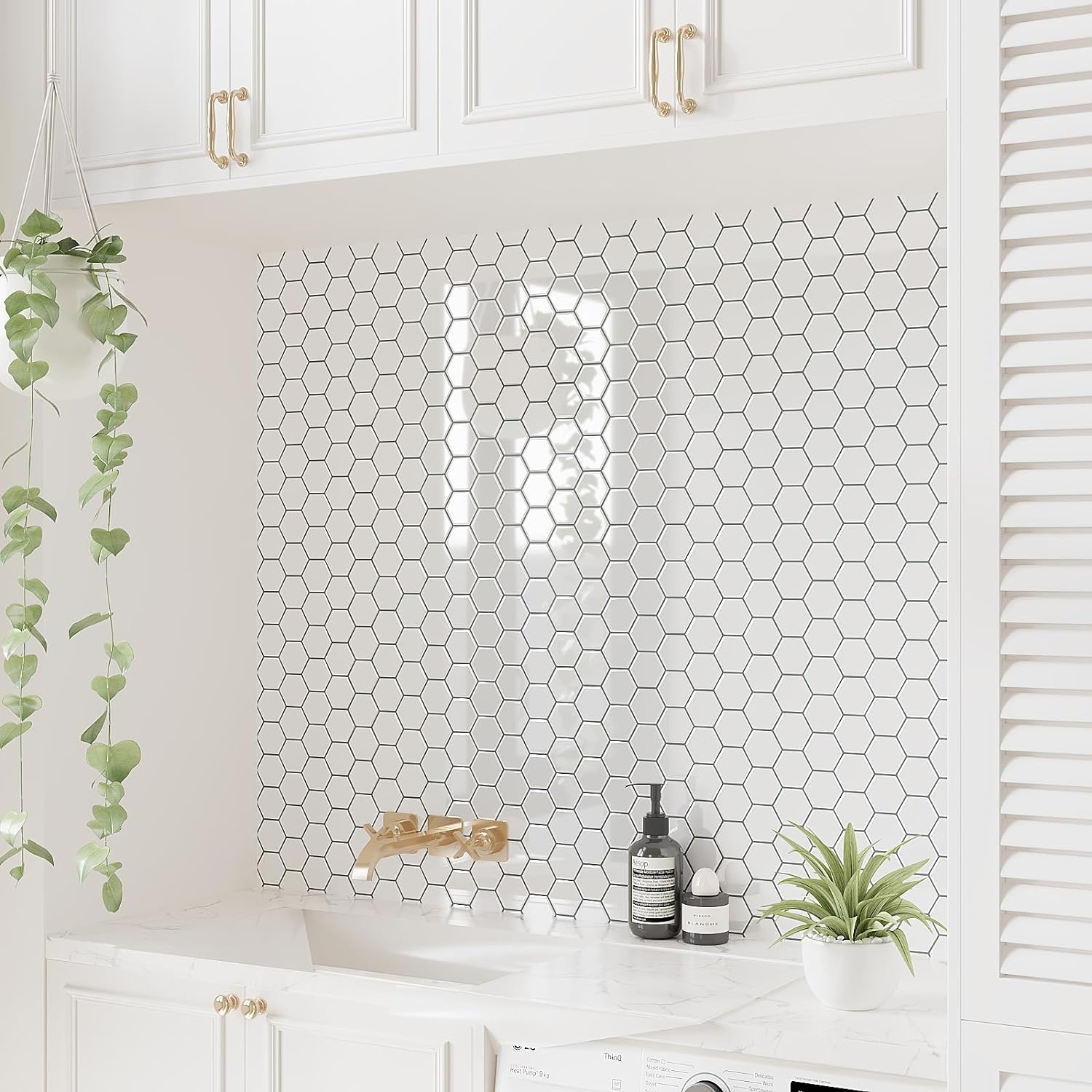 VEELIKE White Hexagon Peel and Stick Backsplash Tile – Veelike